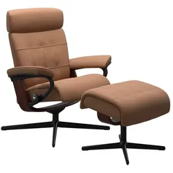 Stressless Sessel mit Hocker Erik Cross Leder Braun Batick Latte S (Small)