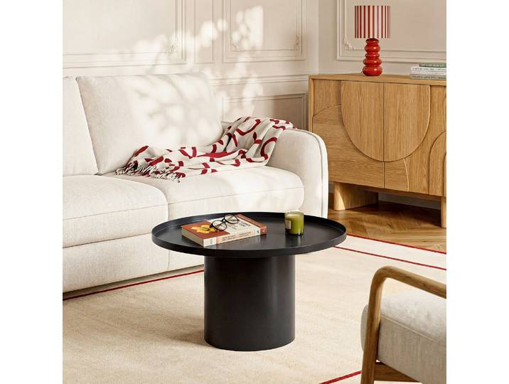HABITAT - Table basse en métal - Noir mat - Elyne