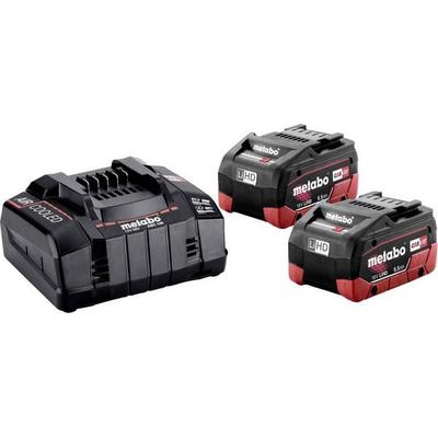 Metabo 685122000 Basic-Set 2 x LiHD 5.5Ah Werkzeug-Akku und Ladegerät 18V 5.5Ah LiHD