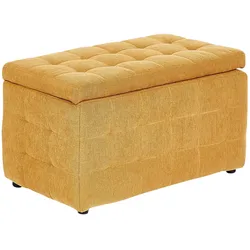 OTTOMANE mit Stauraum Stoff Gelb Michigan