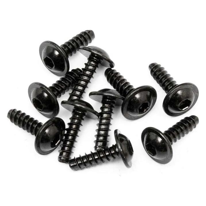 HPI Schneidschraube Mit Flansch M3x10mm (10 Schrauben pro Stück) (Z562)