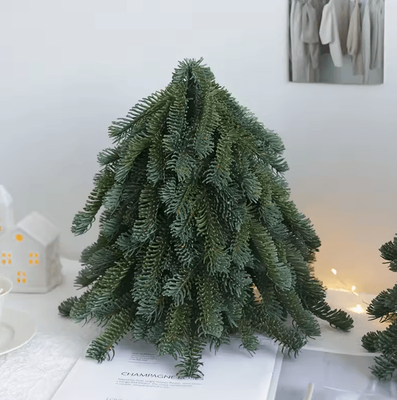 Inspire Curations Simulated Noble Pine Christmas Tree Realistic Tabletop Festive Decor 30cm