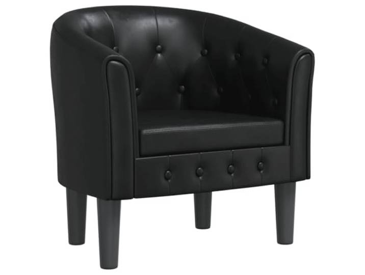 vidaXL Clubsessel Schwarz Kunstleder
