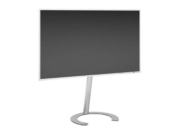wissmann raumobjekte TV-Ständer Standfuß für Flachbildschirme, (bis 65,00 Zoll, Sockel und Säule, elegante Fernsehhalterung, Edelstahl, standsicher, Made in Germany)