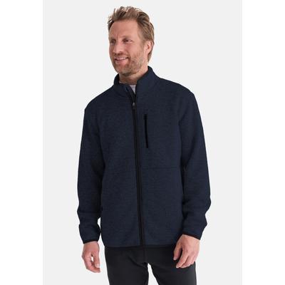 Fleecejacke STOOKER MEN "JOEL Fleecejacke", Herren, Gr. XXL, blau (navy melange), Fleece, 100% Polyester, regular fit, Jacken Fleecejacke, Sherpa fleece Straight Fit Casual Sherpa für Herren