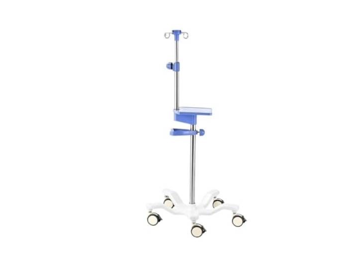 Mobiler Infusionsständer, höhenverstellbarer Infusionsständer Mit 2 Haken, 5-Rollen-Basis, rollender medizinischer Infusionsständer infusionsständer