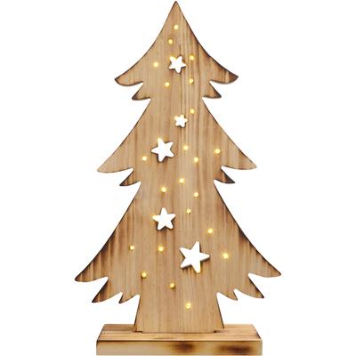 NÄVE LED Baum "Tannenbaum, Weihnachtsdeko aus Holz", beige (natur), H: 47,5cm, 1 Stk., Leuchten, Holz-Stehleuchte, Höhe ca. 47,5 cm, Batteriebetrieben, LED Baum