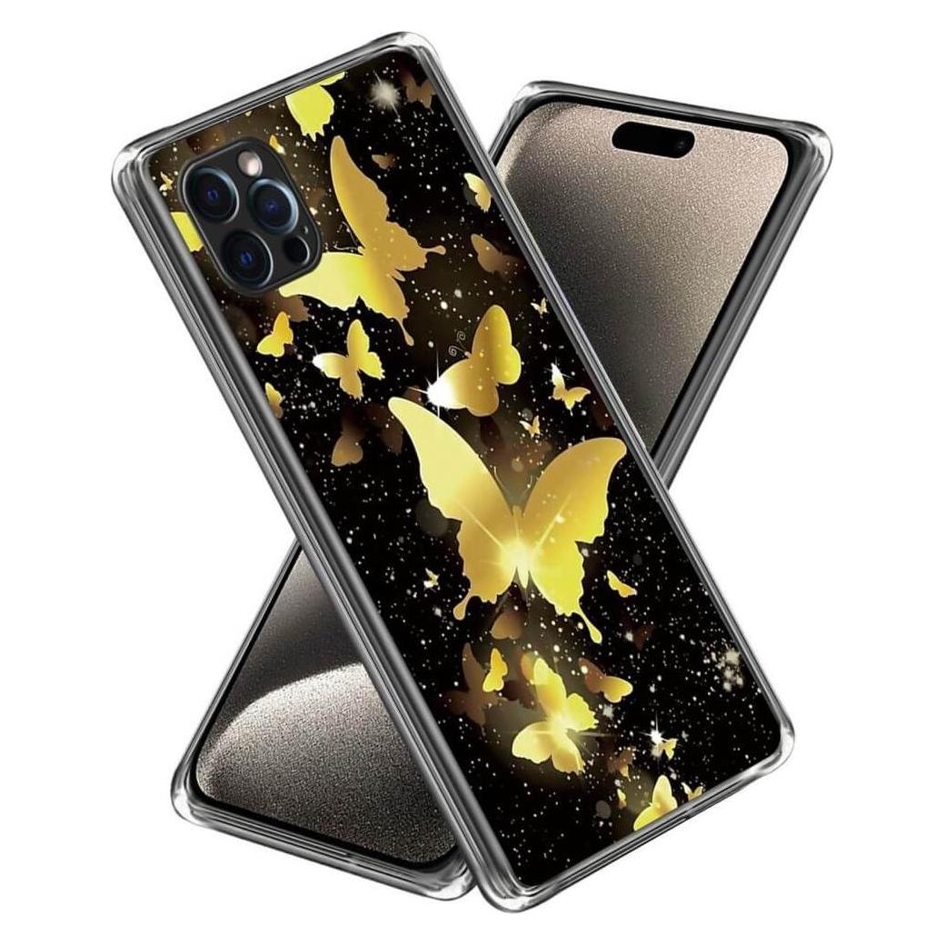 Cover-Discount iPhone 15 Pro - Cover Handyhülle IMD Schmetterling gold (Apple iPhone 15 Pro) (660177479D)