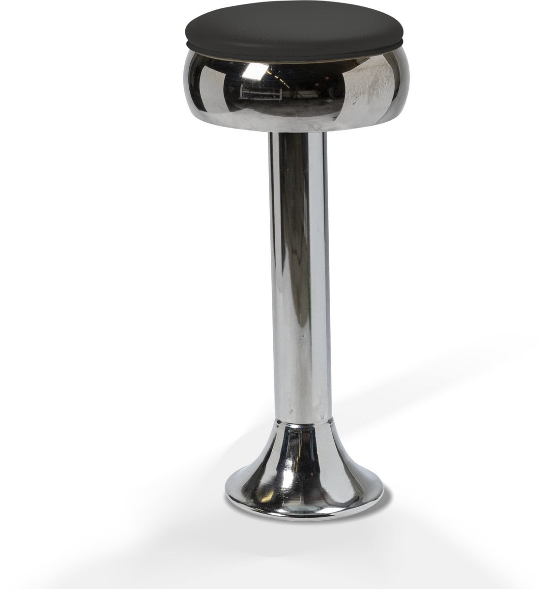 Casey Barstool 77 MP Stacks Chrome met Faux Leather