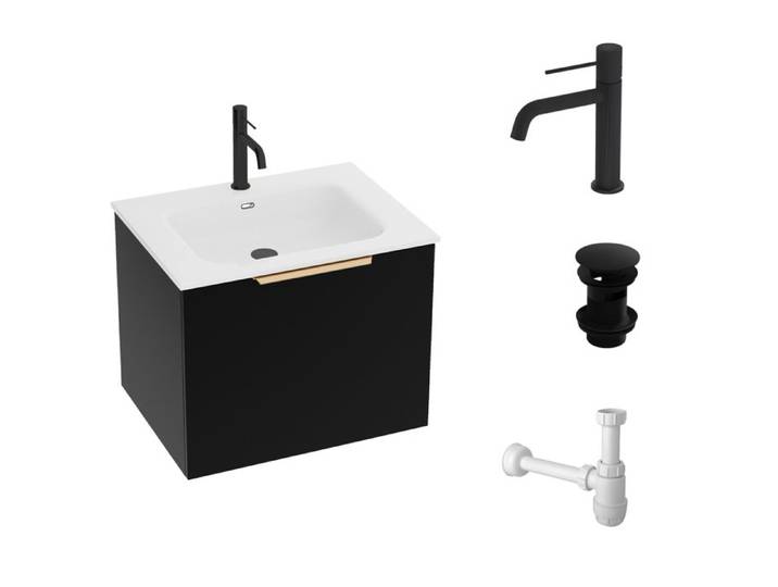 Ensemble Lavita OREGON 60 Lavabo & Meuble sous vasque moderne pour salle de bain