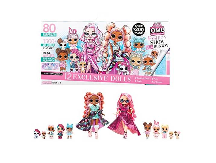 L.O.L. Surprise! Fashion Show Mega Runway - 4-in-1 Spielset mit 80 Überraschungen - 12 Puppen, Mode, Accessoires & Mehr - 1500+ Mix & Match Looks - Zum Sammeln - Für Kinder ab 4 Jahren