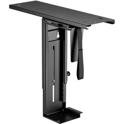 Wiltec Untertisch PC-Halterung Gleitschiene 360° schwenkbar Gehäuse bis 10kg, PC Zubehör, Schwarz