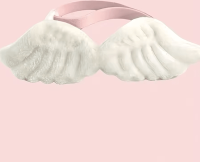 Inspire Curations AngelWing Bow Tie Pet Costume Collar white