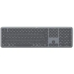 Hama Multi-Device-Tastatur WK-550 kabellos Funk u. Bluetooth SW QWERTZ (DE, Kabellos), Tastatur, Schwarz, Grau