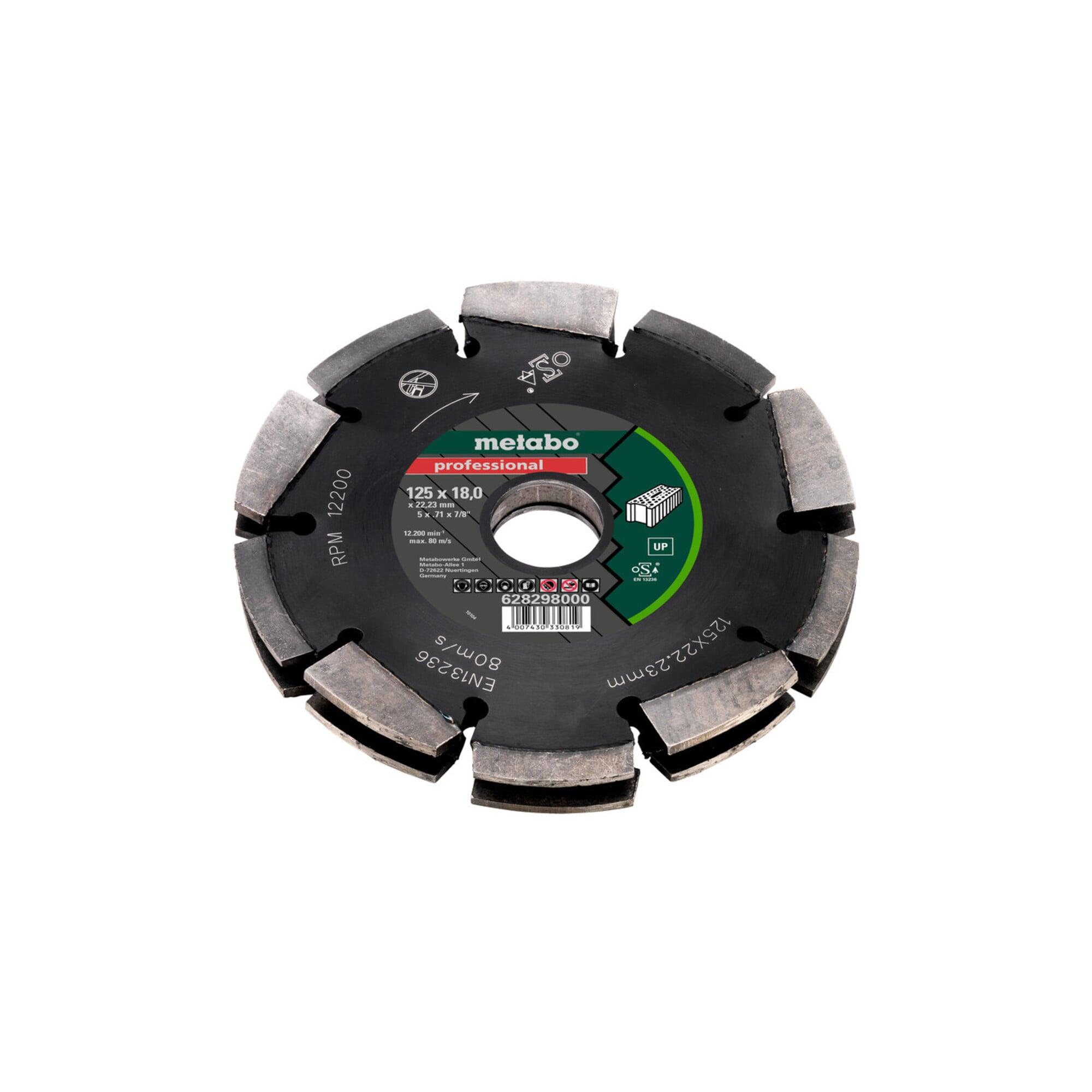 Metabo Diamantfrässcheibe 2, 125x18x22,23mm, "professional", "UP", Universal (628298000)
