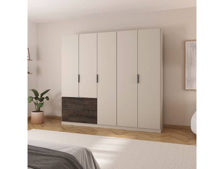 Drehtürenschrank Koda 226cm 3 Beige/Kaschmir