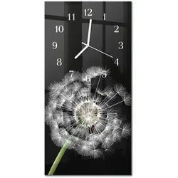 WANDUHR aus Glas 30x60 cm - Löwenzahn