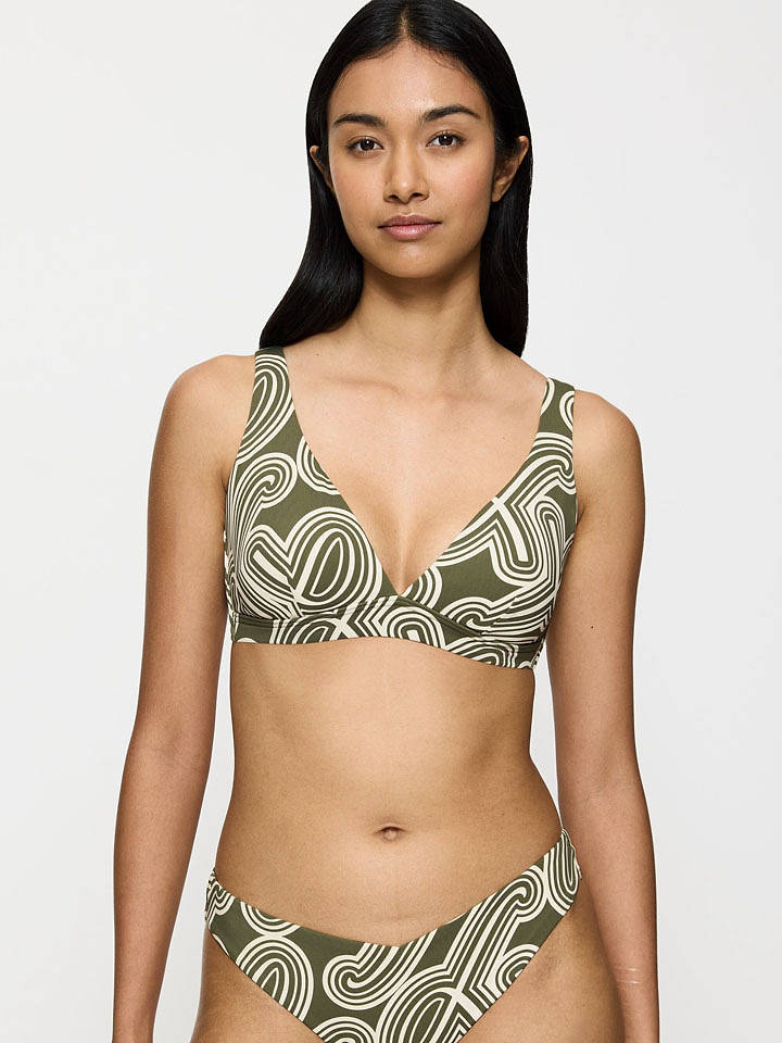 Triumph Bikini-Oberteil "Flex Smart Summer" in Khaki - S