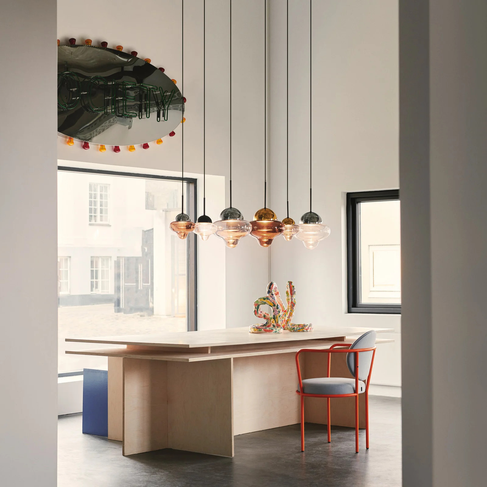 Nutty hanglamp Clear/Black van DESIGN BY US met glazen kap