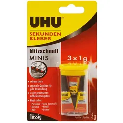 UHU Minis Sekundenkleber 3x 1,0 g