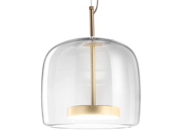 Design hanglamp Jube, dimbaar, helder / transparant, Woon-/ Eetkamer, Glas, Design, hanglamp