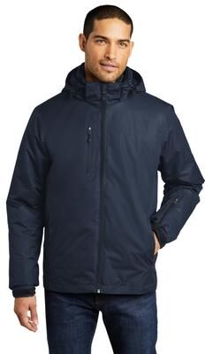 Port Authority J332 Vortex Waterproof 3-in-1 Jacket in River Blue Navy Blue/River size 2XL   Nylon