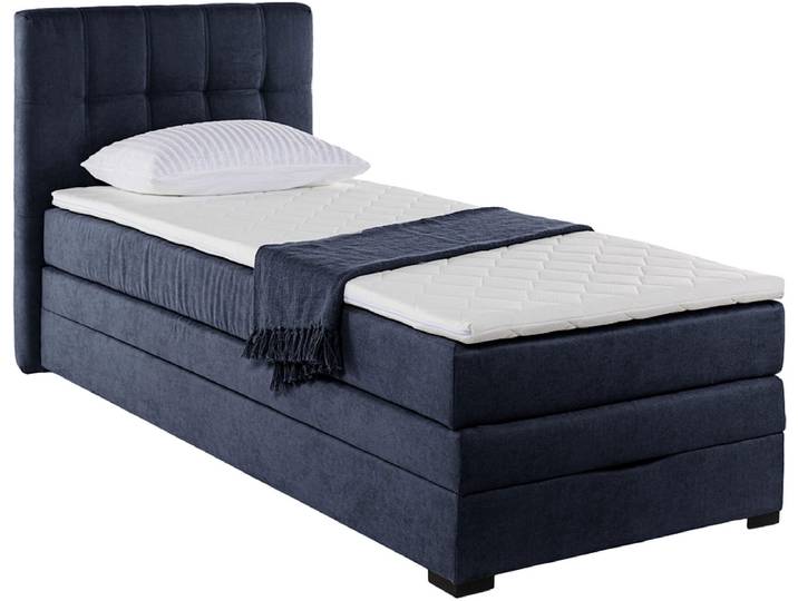 Kastenbett LINO blau 100x200cm halbfest