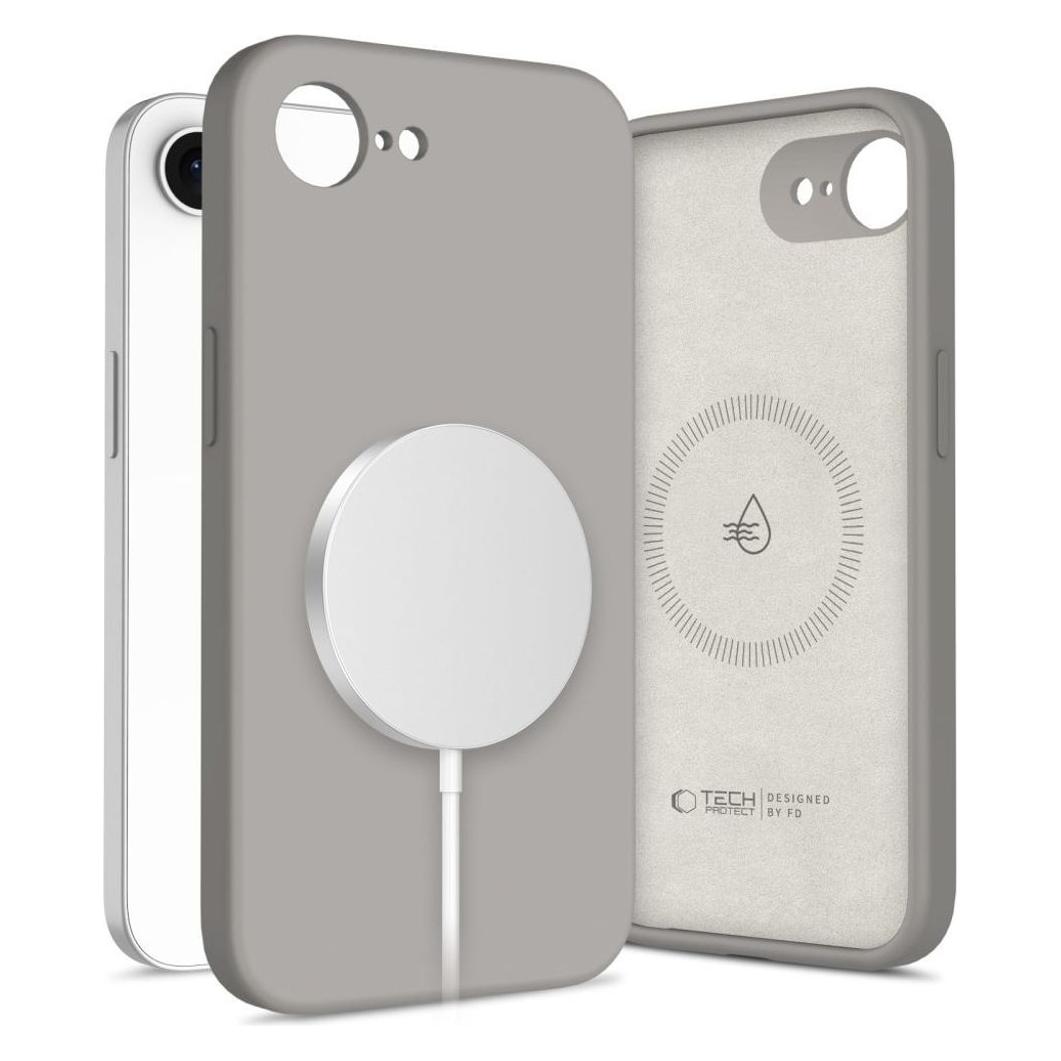 Tech-Protect Silikon Magsafe Iphone 16e / 17e Steingrau (Apple iPhone 16e, Apple iPhone 17e) (5906302392766)