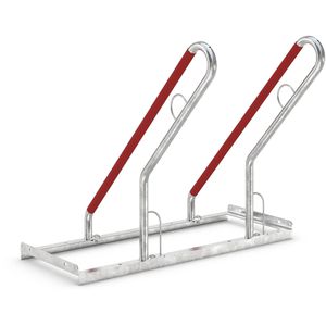 WSM Fahrradständer 0502 XBF, Bodenmontage / freistehend, Anlehnparker, Breite 100cm, für 2 Fahrräder
