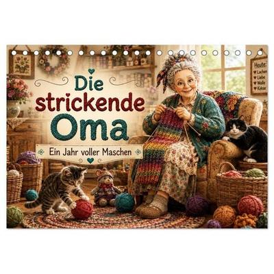 Die strickende Oma (Tischkalender 2027 DIN A5 quer), CALVENDO Monatskalender