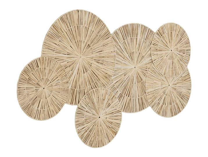 MUST Living Wandpaneel Aruba Palmblad, 150 x 90cm - Naturel