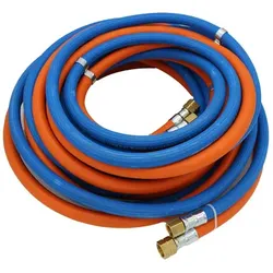Doppelschlauch-Set Sauerstoff/Propan inkl. Anschlüsse - 10m