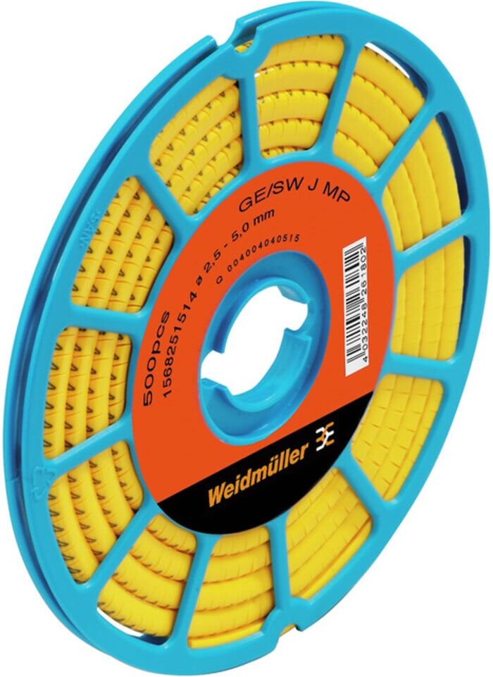Weidmüller Leitermarkierer Zahl 4 gelb1, 5-4 CLI C1-3GE/SW CD (0455436)
