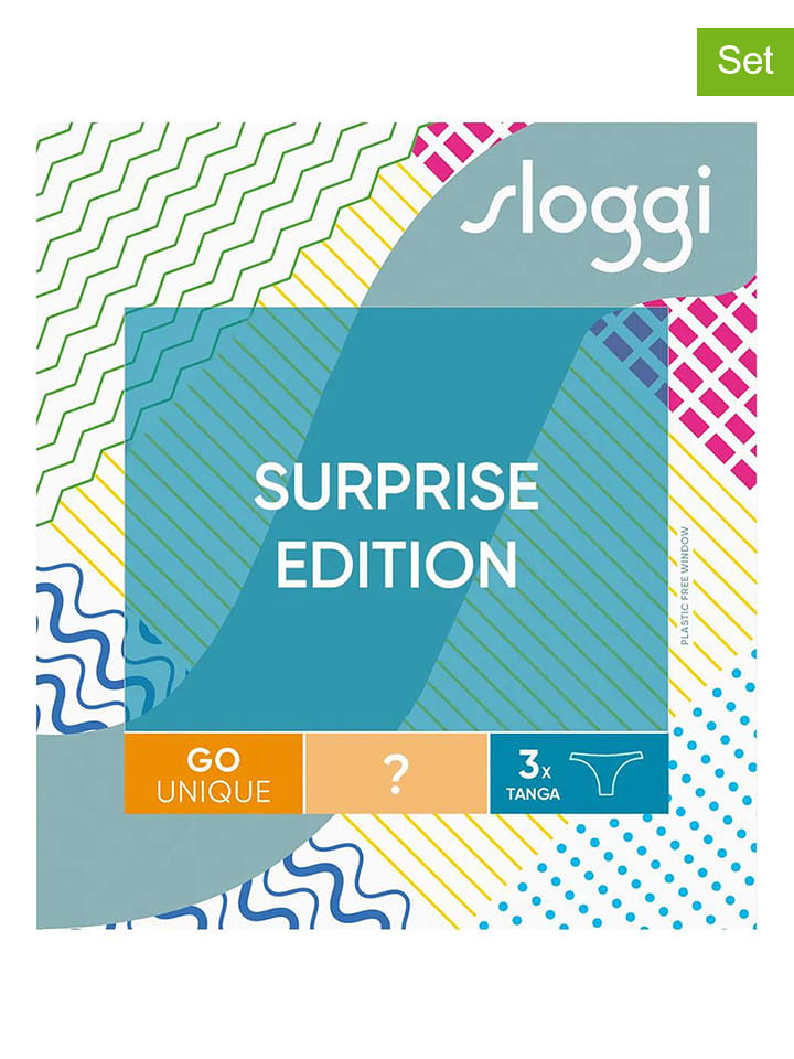 Sloggi 3er-Set: Slips "Go Unique" in Bunt - L