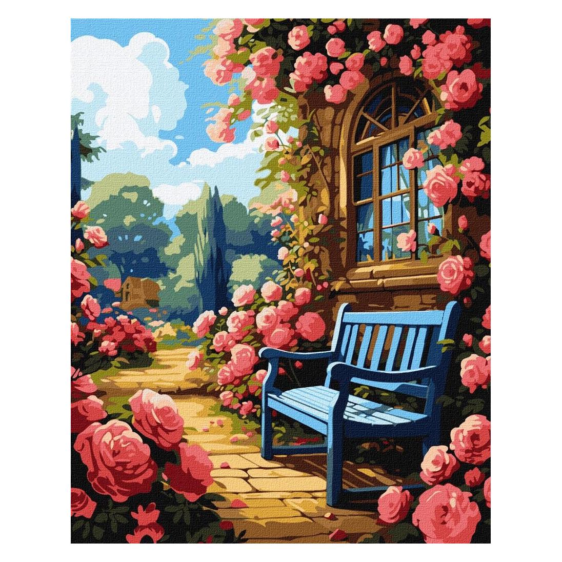 Ideyka Malen nach Zahlen - Blumengarten 40 x 50 cm (KHO6335)