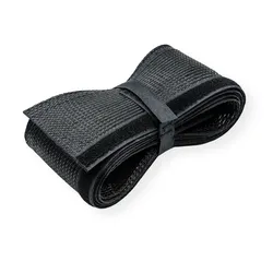 ROLINE PVC Gewebeschlauch für Kabelbündelung, mit Klettband, schwarz, 2,5 m