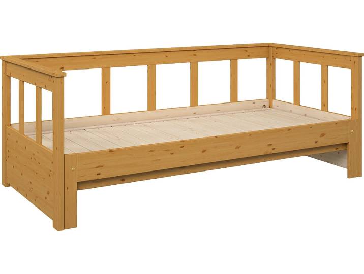 Daybett GOODPRODUCT AIRA Kinderbett, Gästebett, Skandi- Design, Schublade optional , beige (natur, honig), kein Härtegrad, Daybetten, Daybett, mit ausziehbarer Liegefläche, ideal fürs Jugend- oder Gästezimmer
