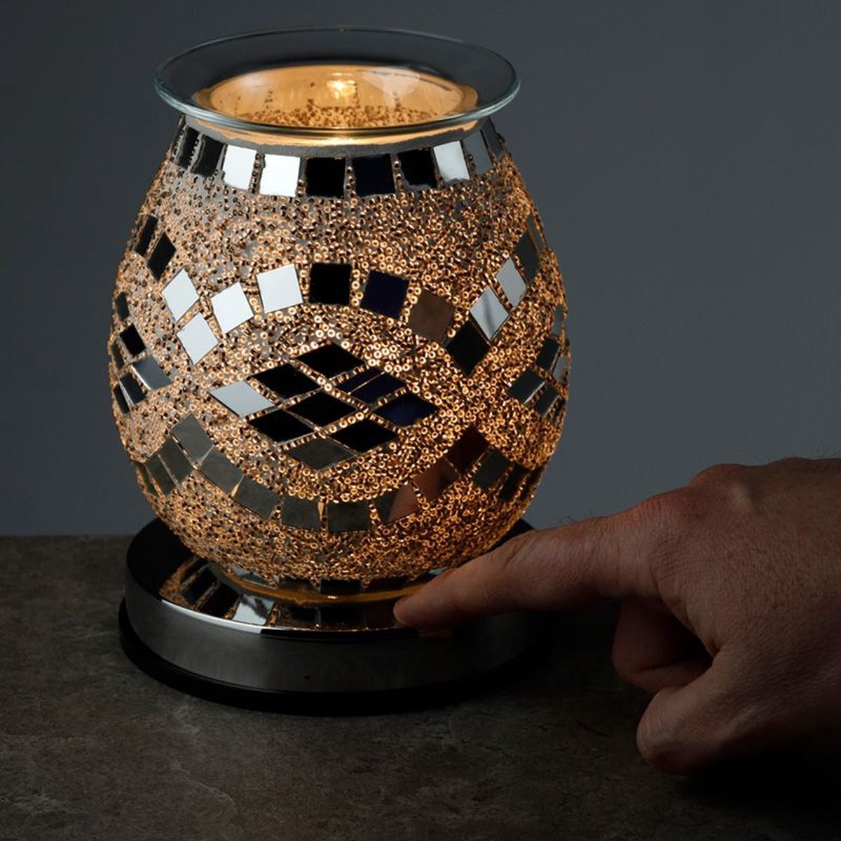 Eden Diamant Spiegel Touch Elektrische Wax Melt Aroma Lamp