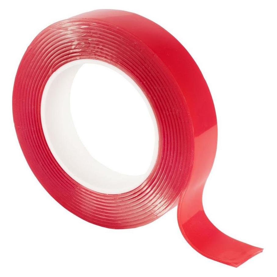 Shiverpeaks Montage Klebeband, 2mm, Acryl, Schutzfolie rot, 5m (19 mm) (BS18-15002)