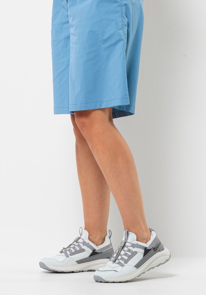 Sneaker JACK WOLFSKIN "DROMOVENTURE ATHLETIC LOW W", Damen, Gr. UK 8,5 - EU 42,5, atmungsaktiv, Normalschaft, grau (cool, grau), Main Material 100% Polyurethane Second Material 100% Polyamide Lining 100% Polyamide Sole 100% Rubber/ EVA, Schuhe Sneaker coo