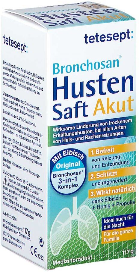 Tetesept Bronchosan Husten Akut Saft 117g