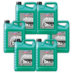 6x Rasenmäheröl LIQUI MOLY 1266 Rasenmäher-Öl SAE 30 Motoröl Motorenöl 4 Takt Öl 5L