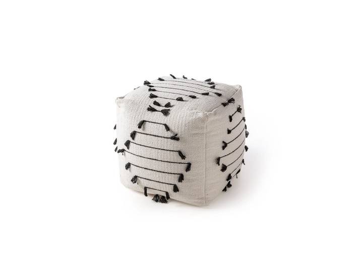Pouf ivory 45x45x45