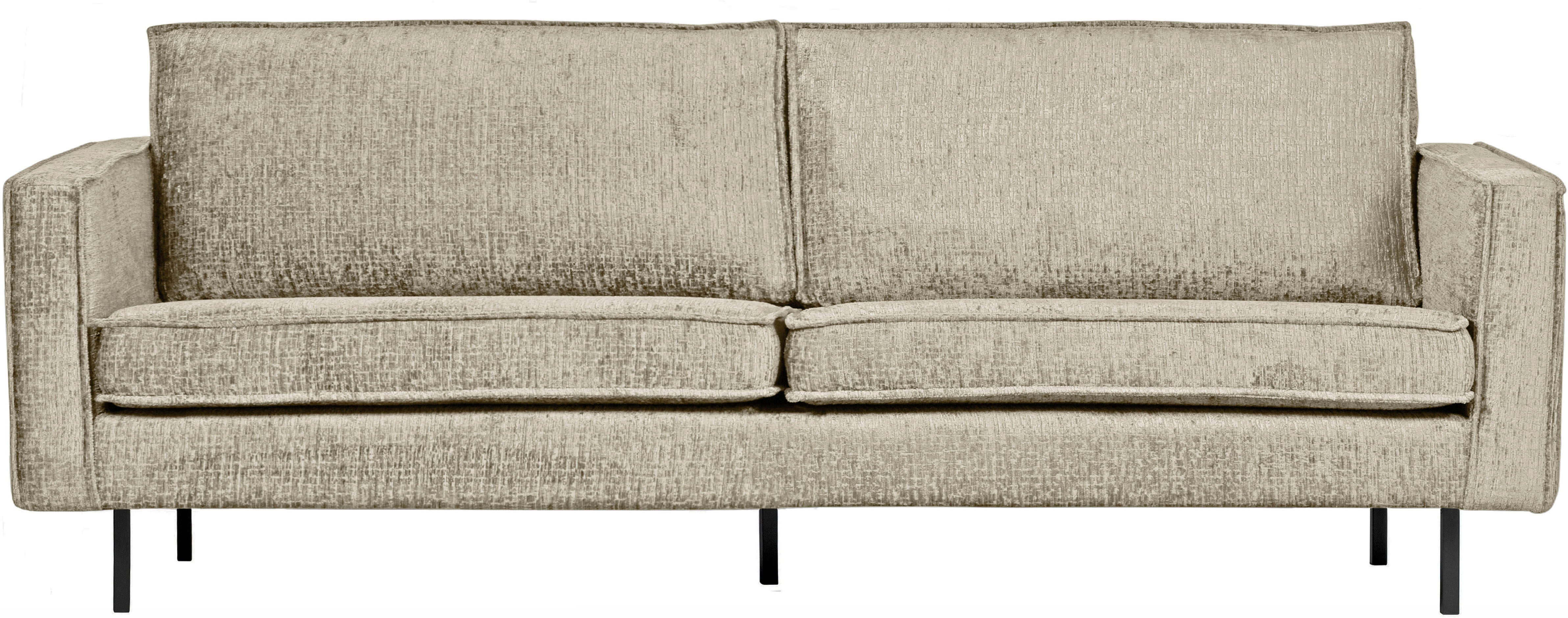 2,5-Sitzer WOOOD "Rodeo Bezug mit Zickzack-Federung, Metallbeine, H 85 x B 190 x T 86 cm", beige (wheatfield), B:190cm H:85cm T:86cm, Sofas, 2 5-Sitzer, Jacquard-Velvet, Tragkraft 200 kg, Maximale Verschleissfestigkeit wheatfield B/H/T: 190cm x 85cm x 86c