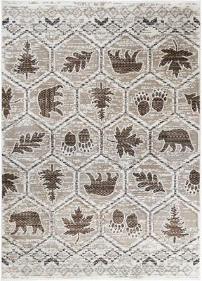 Mayberry Rug American Destination Camp Creek Brown Lodge Area Rug