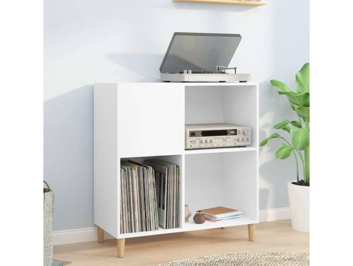 SALE 2026  Armoire d'angle Blanc - Armoire à disques blanc 84 5x38x89cm - bois d'ingénierie PRO622947877