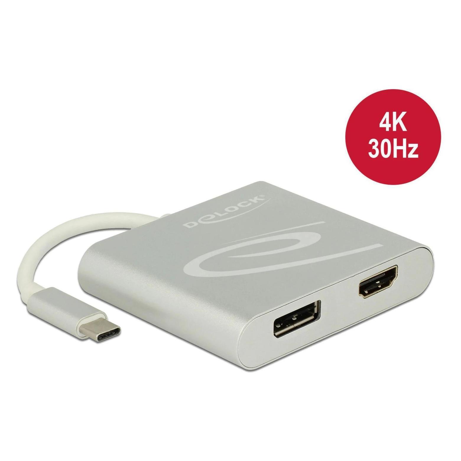 Delock Monitor Splitter USB Typ-C zu HDMI & DP (DisplayPort, HDMI) (87716)