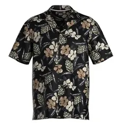 BOSS Beach Shirt Schwarz Muster Viskose Medium Herren