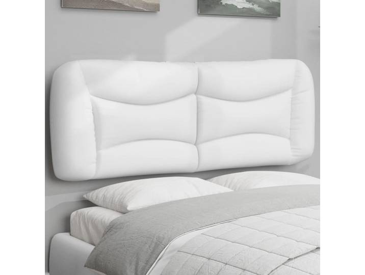 vidaXL Kopfteil-Kissen Hvar Weiß 137 cm Kunstleder
