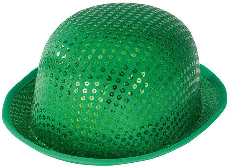 Bowler "Pailletten", grün